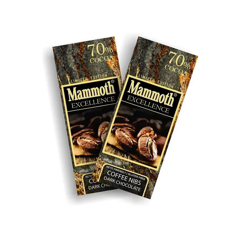 70% Dark Chocolate with Coffee Nibs – Pack of 2