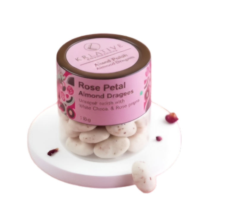 Choco Coated Rose Petal Almonds Dragees